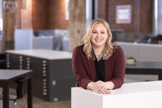 Portrait of a smiling person in business attire